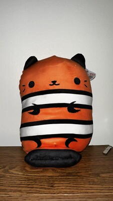 Cats vs Pickles #128 Ne-Meow Clown Fish Cat Super Soft Jumbo 8'' NEW! Bean Plush