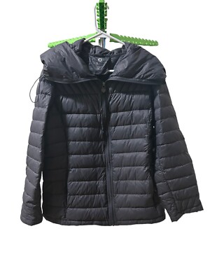 Curations Caravan Womens Jacket Medium Black Nylon Down Insulated Packable Coat