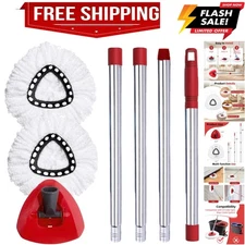 Spin Mop Head, Base, Handle Replacement for O-Ceda EasyWring Microfiber Spin ...