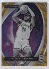 2023-24 Panini Spectra Titan Gold Prizm /10 Cameron Thomas #7 1d6y