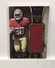 2014 Topps Triple Threads Carlos Hyde Rookie Jumbo Relic Card /99 Rookie SF. C. rookie card picture