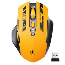 Wireless Mouse,Upgraded 2.4GHz Rechargeable Battery Level Visible Ergonomic...