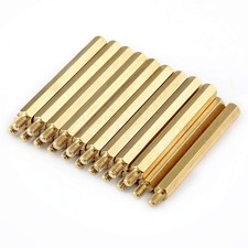 20Pcs M4 x 50mm  6mm Male Female Thread Brass Hex Standoff Spacer Screws PCB...