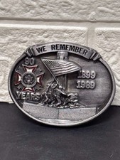 We Remember 1899-1989 VFW 90th Anniversary Siskiyou Belt Buckle 1988 Edition
