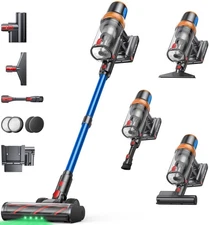 Cordless Vacuum Cleaner, 600W 50KPA 65Mins Vacuum Cleaners for Home, Upgraded...