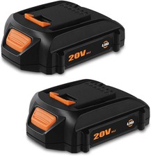 2 PACK 4Ah Battery for WORX WA3520 20V PowerShare 2.0 Ah Replacement Battery
