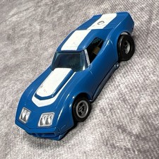 Vintage Aurora AFX Corvette A Production Slot Car Blue Body White Stripe Tested