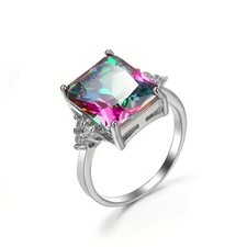 Beautiful Women's Mystic Topaz Ring, Size 8. FREE SHIPPNG IN THE USA