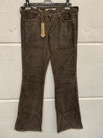 Mavi Damen Hose Velourhose Marie Low Rise, Flare Braun W25 L34