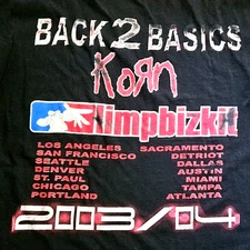 Vintage Y2K Korn Limp Bizkit Stripper Long Sleeve T Shirt Back To Basics Tour XL