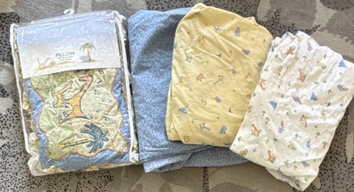 Carter’s John Lennon Nursery Set - Pillow and Three Crib Sheets - EUC RARE