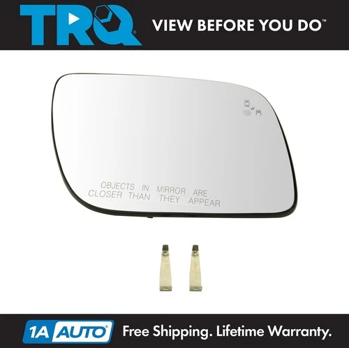 TRQ Mirror Glass 5.25 Inch Heated Blind Spot Passenger RH for Ford Explorer