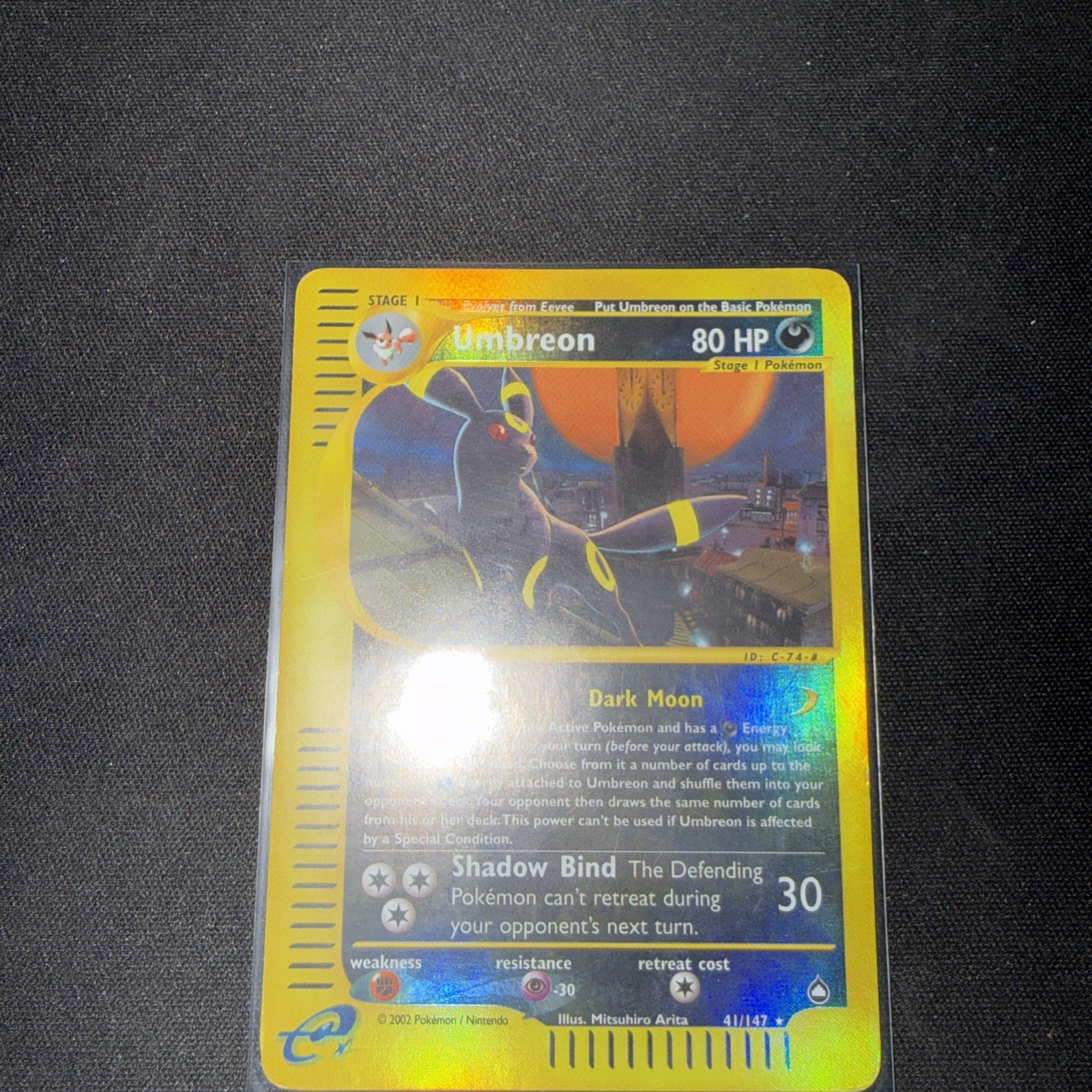 Umbreon 41/147 Aquapolis Reverse Holo Foil