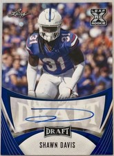 Shawn Davis 2021 Leaf Draft Auto Blue XRC Rookie Card Florida Gators 