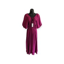 A New Day Women's Puff Sleeve Midi Dress Small Pink