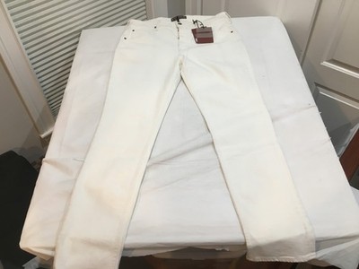NWT $375.00 Vayder Mens Ambrosi Tapered Jeans White Size 34W x 34L