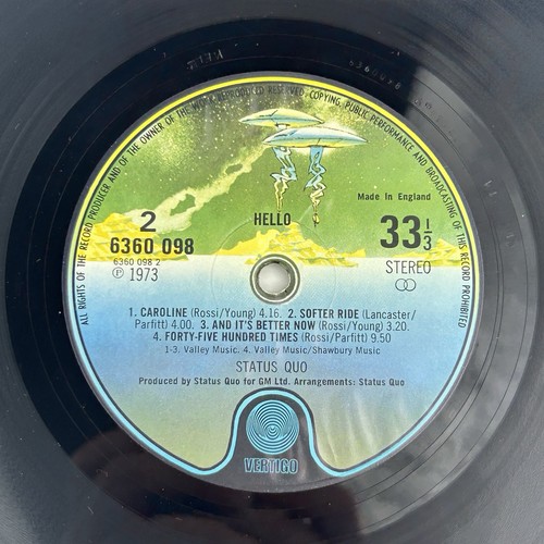 Status Quo Hello! Vinyl LP Album EX/EX 1973 Album 1Y2 2Y2 Vertigo Spaceship - Picture 7 of 23