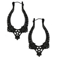 Restyle Gothic Goth Okkult Ohrringe OhrhäNger - Horns Schwarz