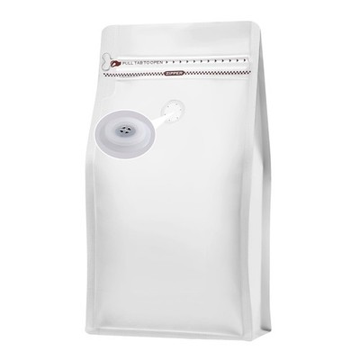 Coffee Bags with Valve(100pcs,16oz) White High Barrier Aluminumed Foil Flat B...