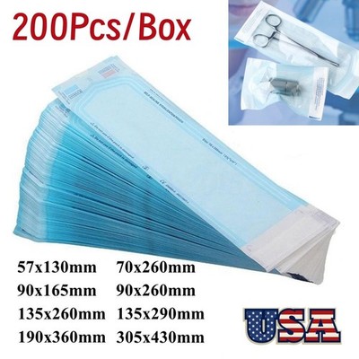 200*Self Sterilization Pouches Disposable Pouch Sterilizer Bags Self-sealing Bag