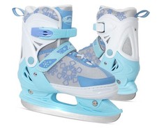 Nattork Adjustable Kids Ice Skates - 4 Size Adjustable Hockey Lace-Up Skates ...