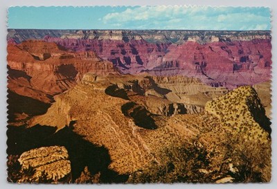 Grand Canyon National Park Arizona, Grandview Point Scenic View Vintage Postcard