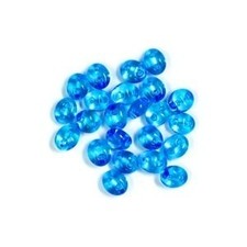 Czech Seed Twin 2-Hole Beads Aqua 2.5mm x 5mm