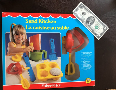 FISHER PRICE SAND KITCHEN 2319  VINTAGE NEW OPEN BOX   RARE    PERFECT   R E A D