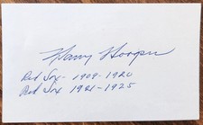 Harry Hooper Autographed Inscribed 5x3 Index Card Red Sox HOF Beckett COA