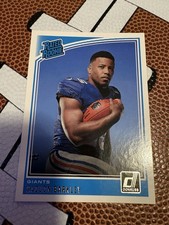 2018 Panini Donruss Rated Rookie Saquon Barkley #306 Giants Football Card Base. rookie card picture