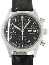 IWC Pilot's Watch Freegee Chronograph IW370603 38mm Black Dial Stainless #T219