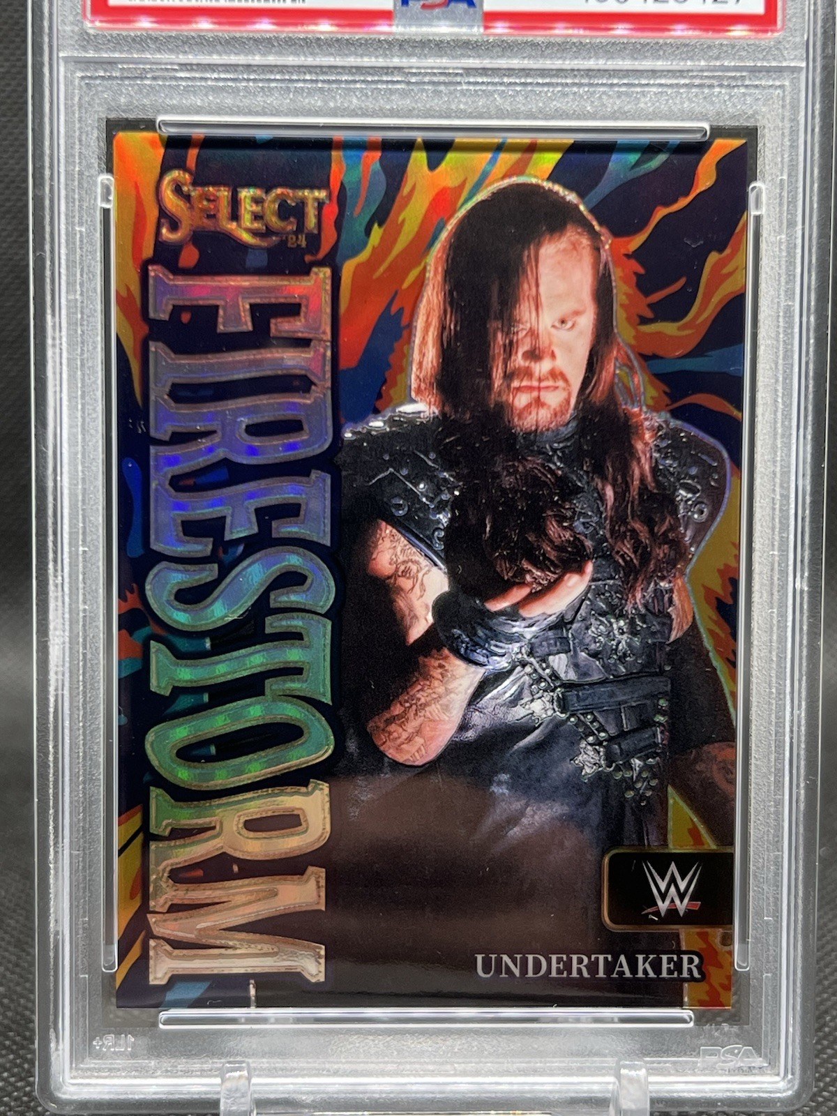 🔥PSA 10🔥2024 PANINI SELECT WWE FIRESTORM #8 UNDERTAKER view 2