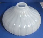 Antique Clambroth Fluted Shade with Scalloped Border 2 1/4" Fitter 9" W 4" H