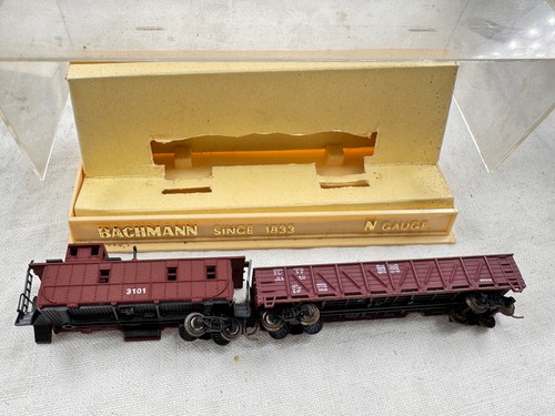 Lote 3140 acopladores rápidos escala N Bachmann Caboose 3101 + góndola Frisco SLSF | Zustand: Used