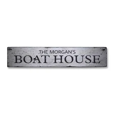 Boat House, Lake House Decor, Boating - Rustic Distressed Wood Sign