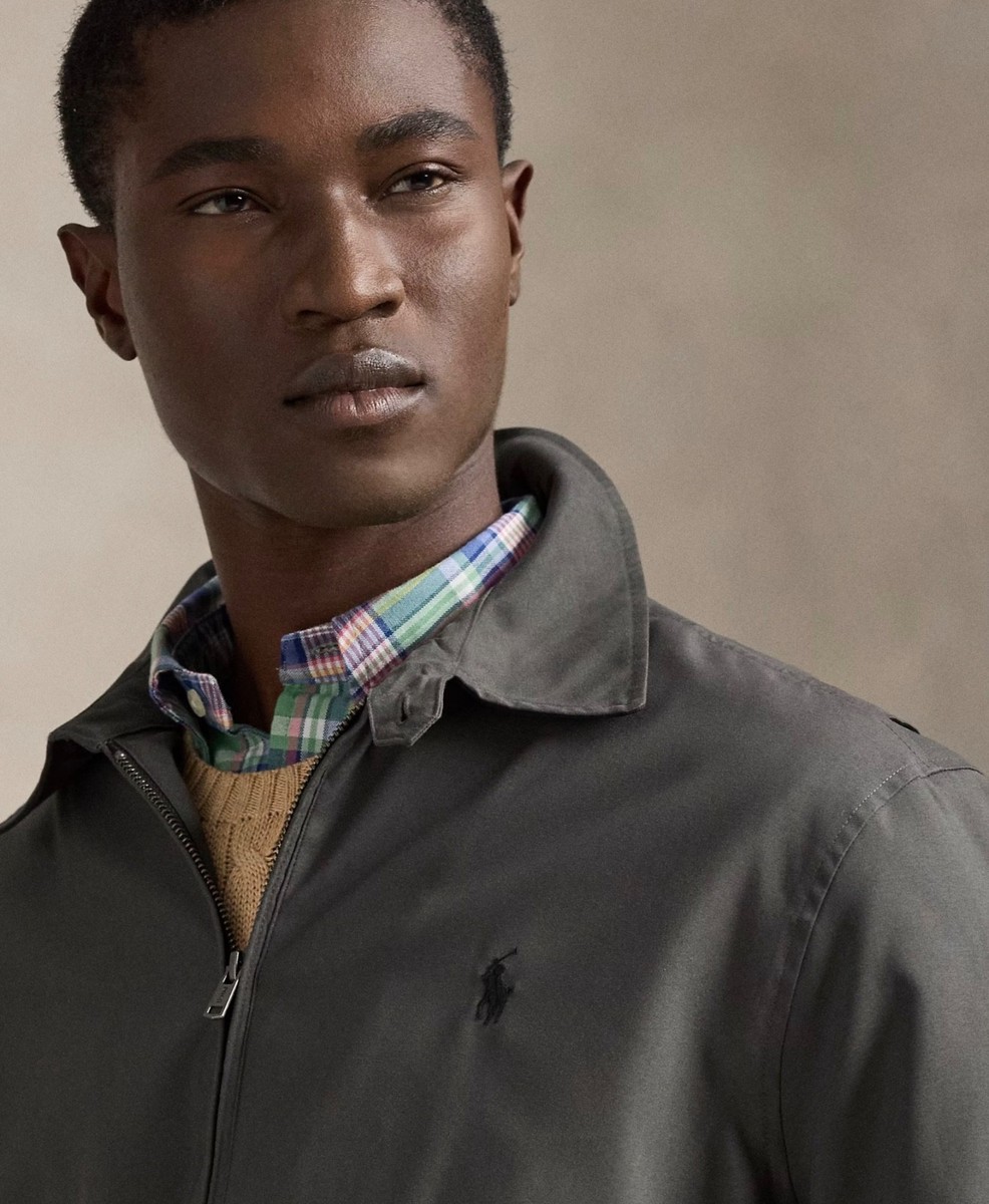 NWT Polo Ralph Lauren DARK GRAY Twill Bi Swing Full Zip