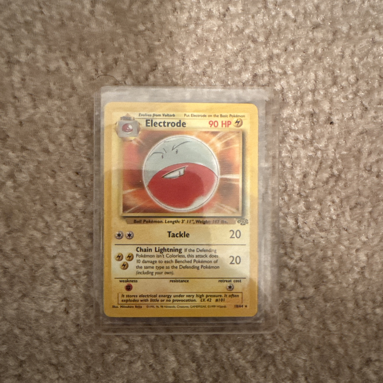 JUNGLE Pokemon Card Non Holo ELECTRODE 18/64 LP