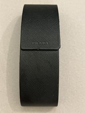 Prada Black Hard Glasses Case Authentic Clamshell Textured Sunglasses Eyeglasses