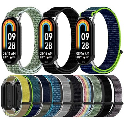 Nylon Loop Strap Band Bracelet for Xiaomi Mi Band 8/8 NFC 9/9 NFC Smart Band
