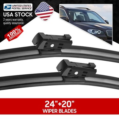 24''+20'' Top Lock Wiper Windshield Rain Blades Set For 2012 2013 2014 BMW X6