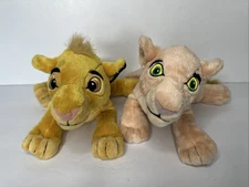 Disney Parks Lion King NALA and SIMBA 12" Soft Plush Stuffed Animal Authentic