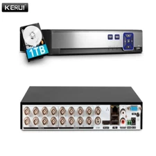 H.265+ 4CH/8CH/16CH DVR for Security Camera System 1080P Recorder with 1TB HDD
