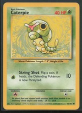 Caterpie Base Set 4th Print 1999-2000 45/102 LP 45