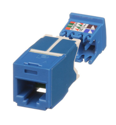 CJ6X88TGBU/NK6X88MBU/CJ6X88TGWH Cat 6 Keystone Punchdown Jack Module Blue 5Pcs-