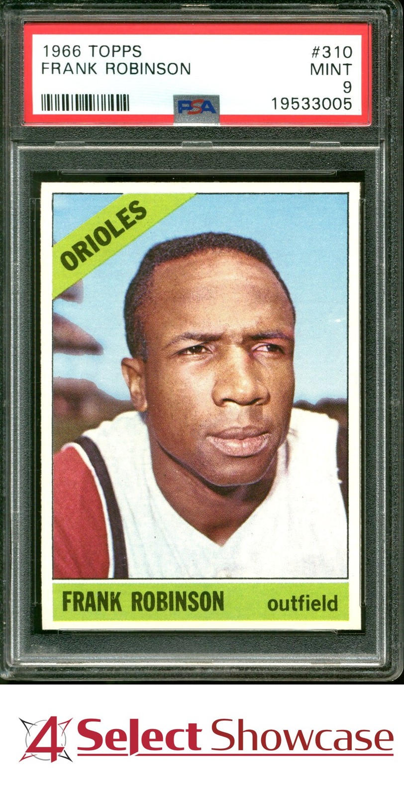 1966 TOPPS #310 FRANK ROBINSON ORIOLES HOF PSA 9