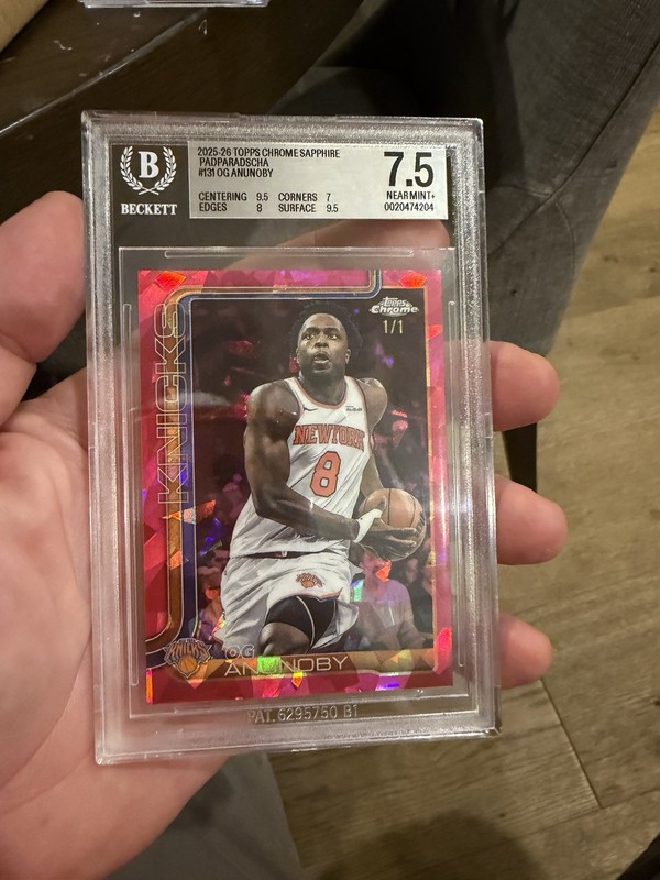 2026 Og Anunoby Topps Sapphire Papa 1/1 NBA finals hero