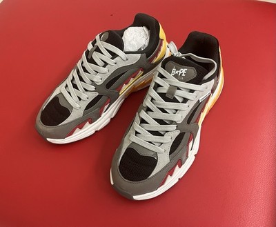 BAPE SHARK SNEAKERS LEATHER/PELLE 10 Size