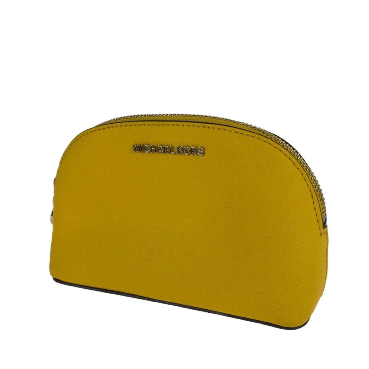 Michael Kors Cuore Charm Strass Sacchetto Trucco Astuccio Accessori Giallo PVC