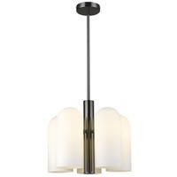 Pendelleuchte HäNgelampe HäNgeleuchte Metall Glas 42 Cm Breit Schwarz Weiß E27