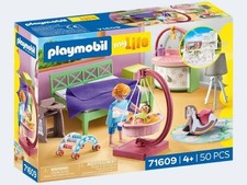 PLAYMOBIL 71609 Schlafzimmer mit Babyspielecke Vater Baby Bett Hochstuhl NEU